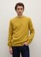 Regular fit yellow crew neck sweater in pure lambswool_1
