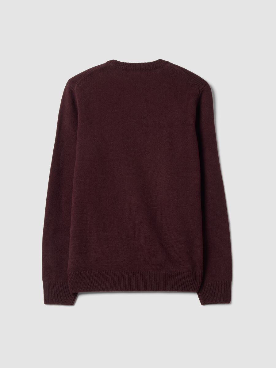 Maglia rossa girocollo in jersey knit regular fit_2