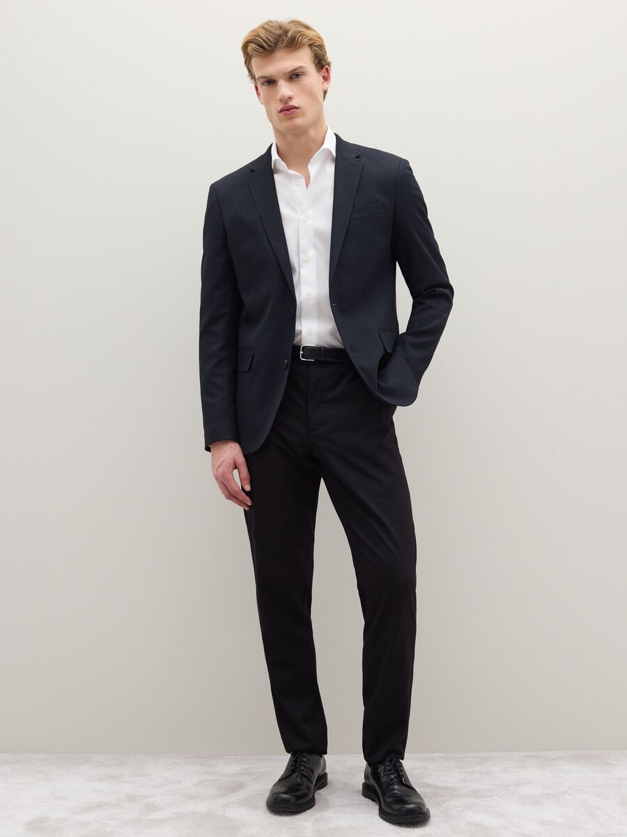 Slim fit blue blazer_1