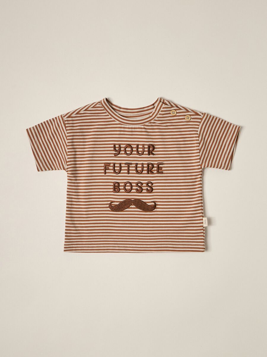 IANA newborn boy T-shirt in stretch cotton_0