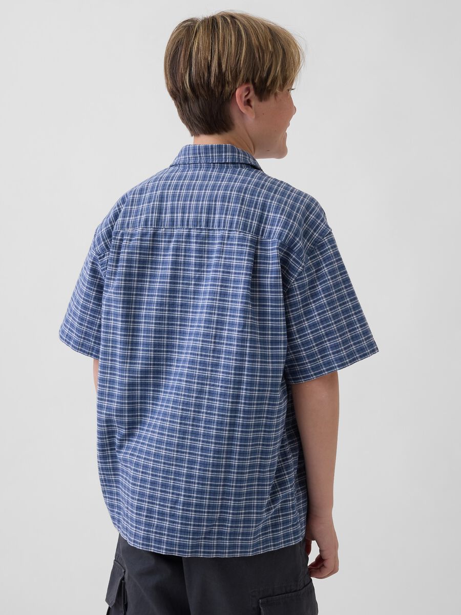 Camicia a maniche corte in cotone elasticizzato_1