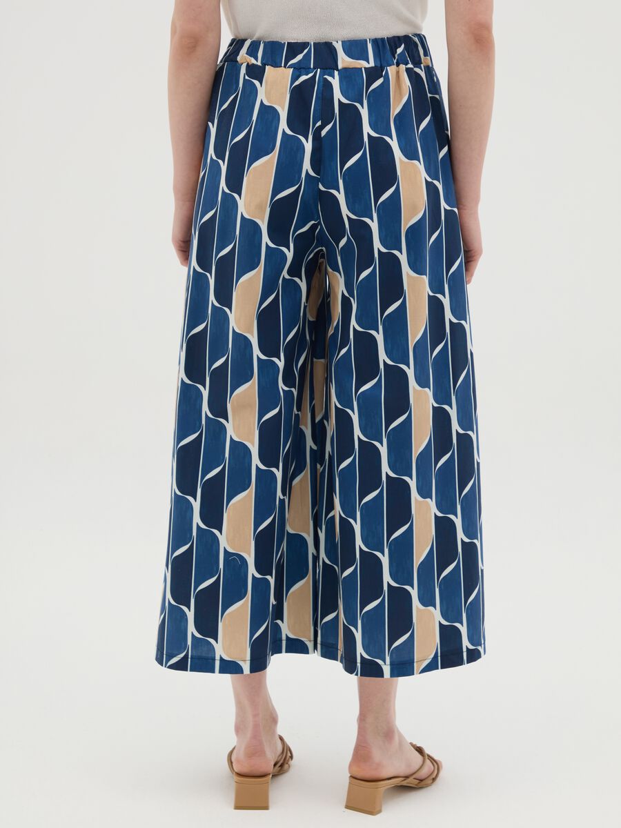Women's multicolour cotton trousers with regular fit_3