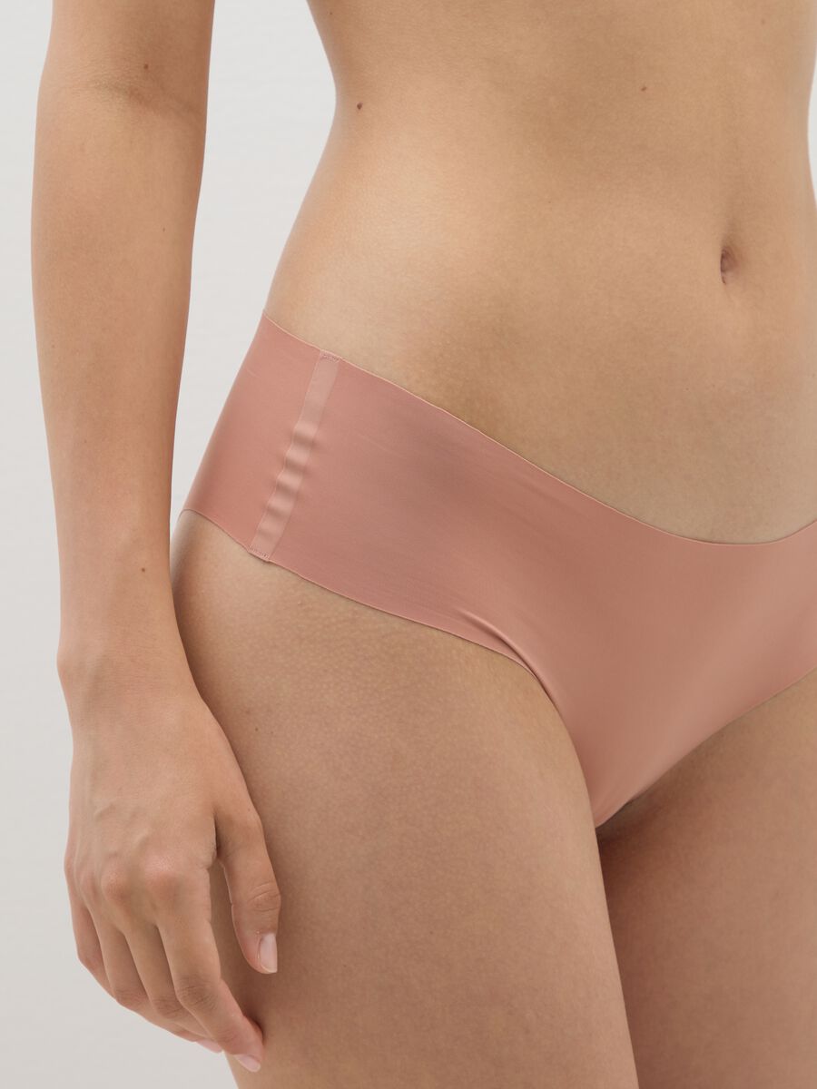 High-waisted pink stretch fabric slip_3