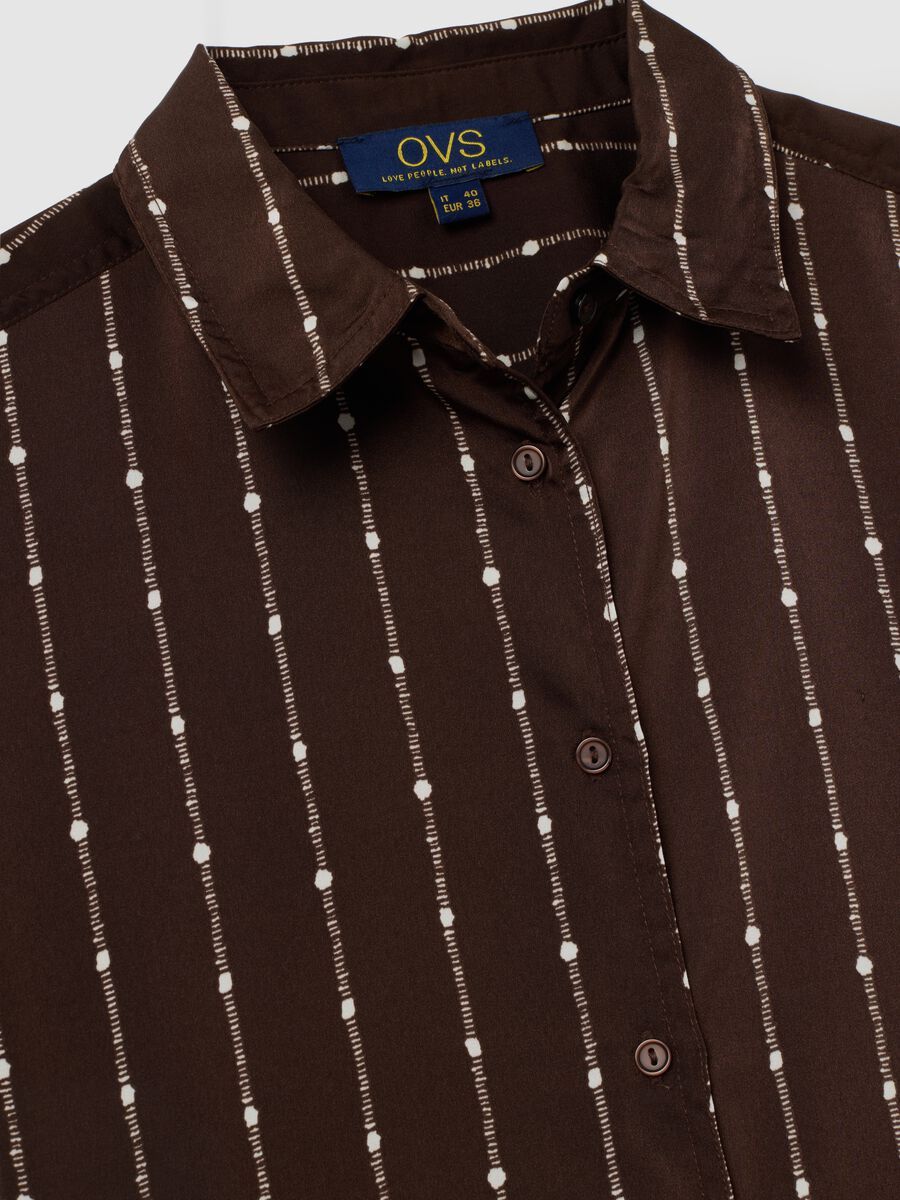 Multicolour striped satin shirt with regular fit_5