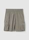 100% Linen Military Green Cargo Shorts_4