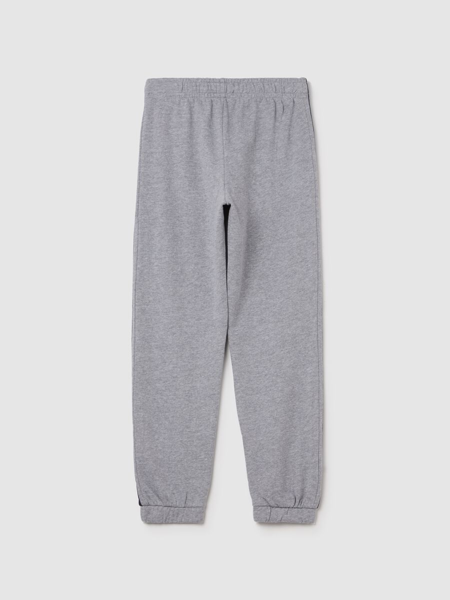Joggers with contrasting bands and "Champs Crew” print_4