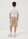 Boy's regular fit beige pure cotton shorts_2