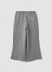 Pantaloni culotte grigi in misto cotone e viscosa per bambina_1