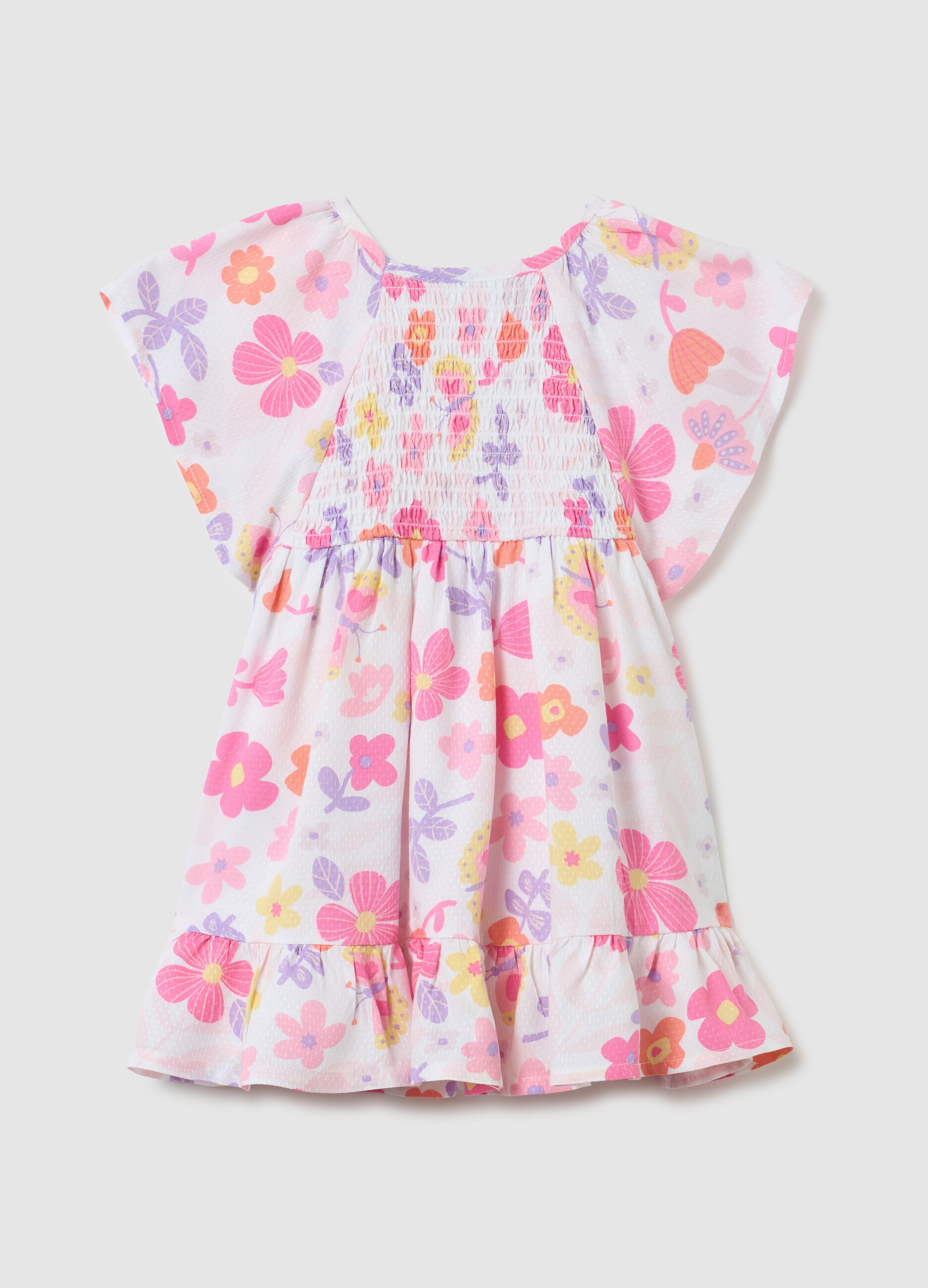 Multicoloured baby dress regular fit with ruffles