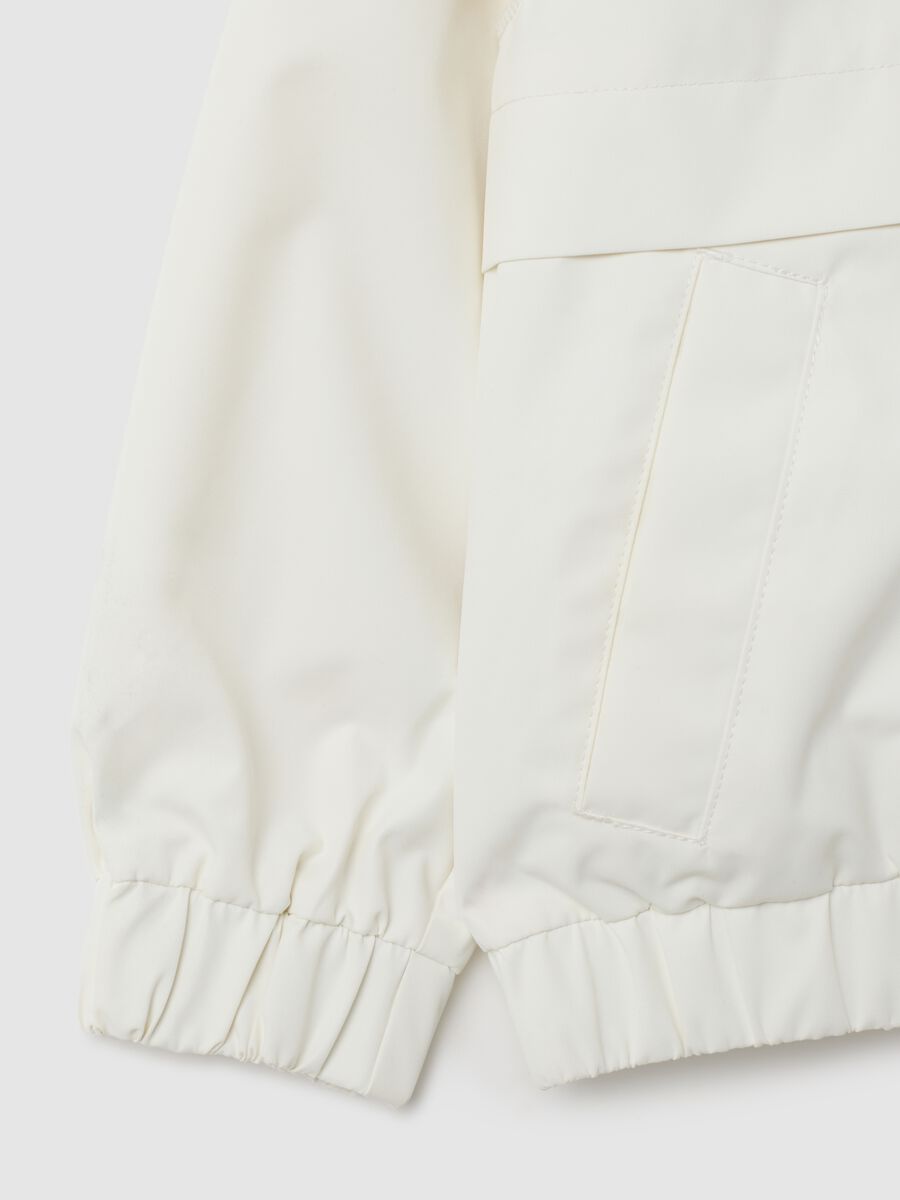 Girls' regular fit white jacket_3