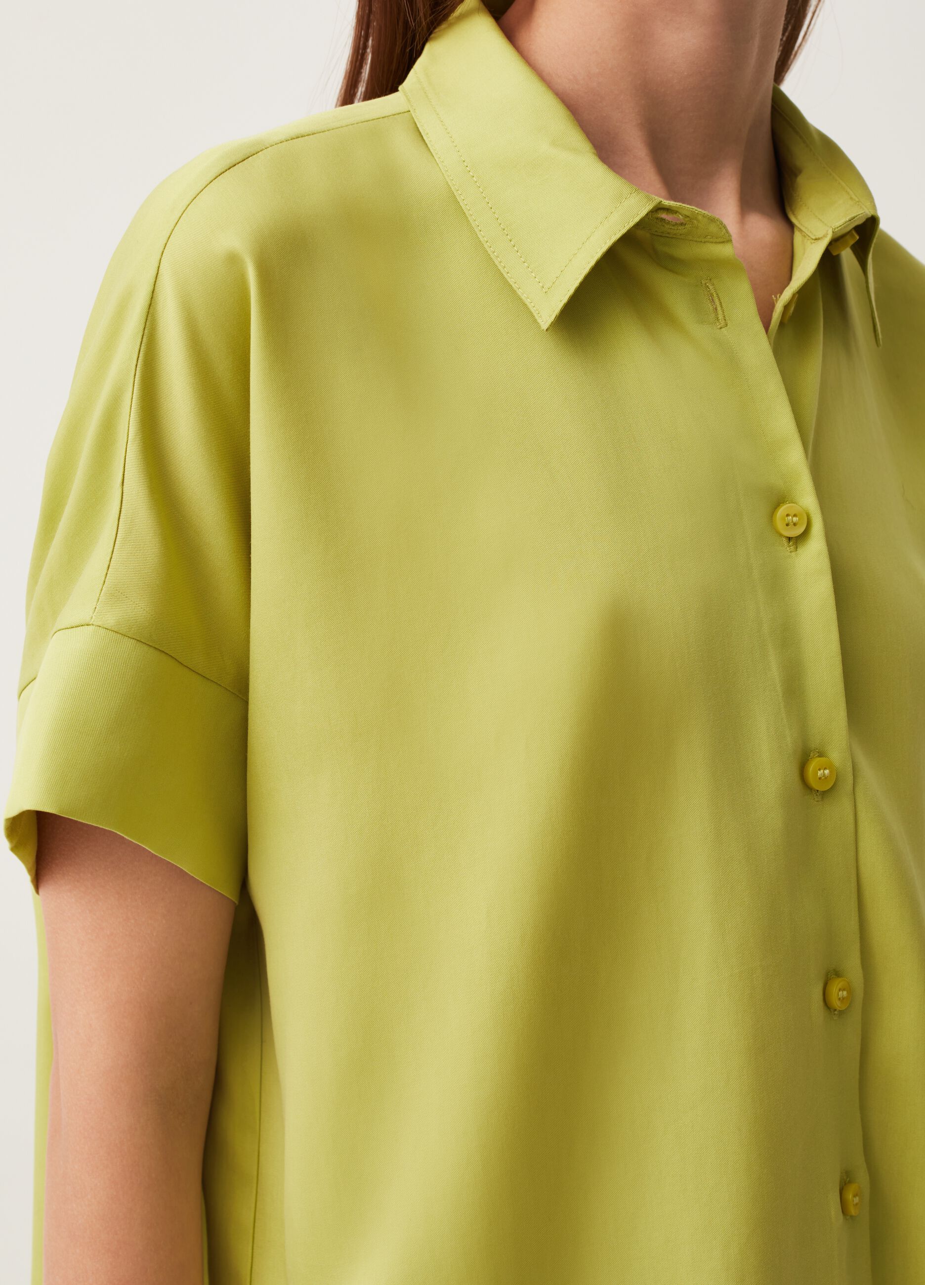 Camicia in Lyocell con maniche a kimono_3
