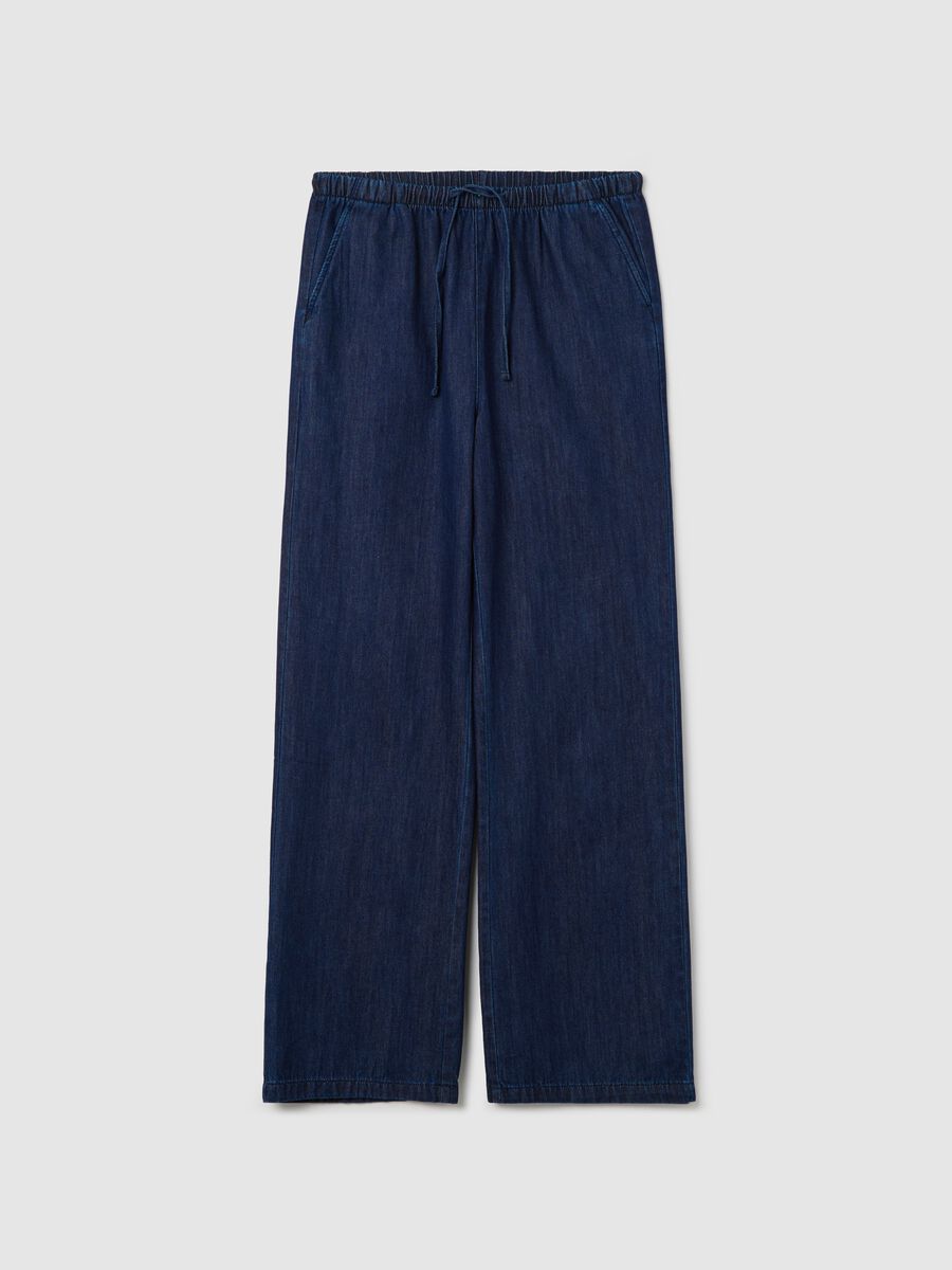 Wide-leg trousers in denim_4