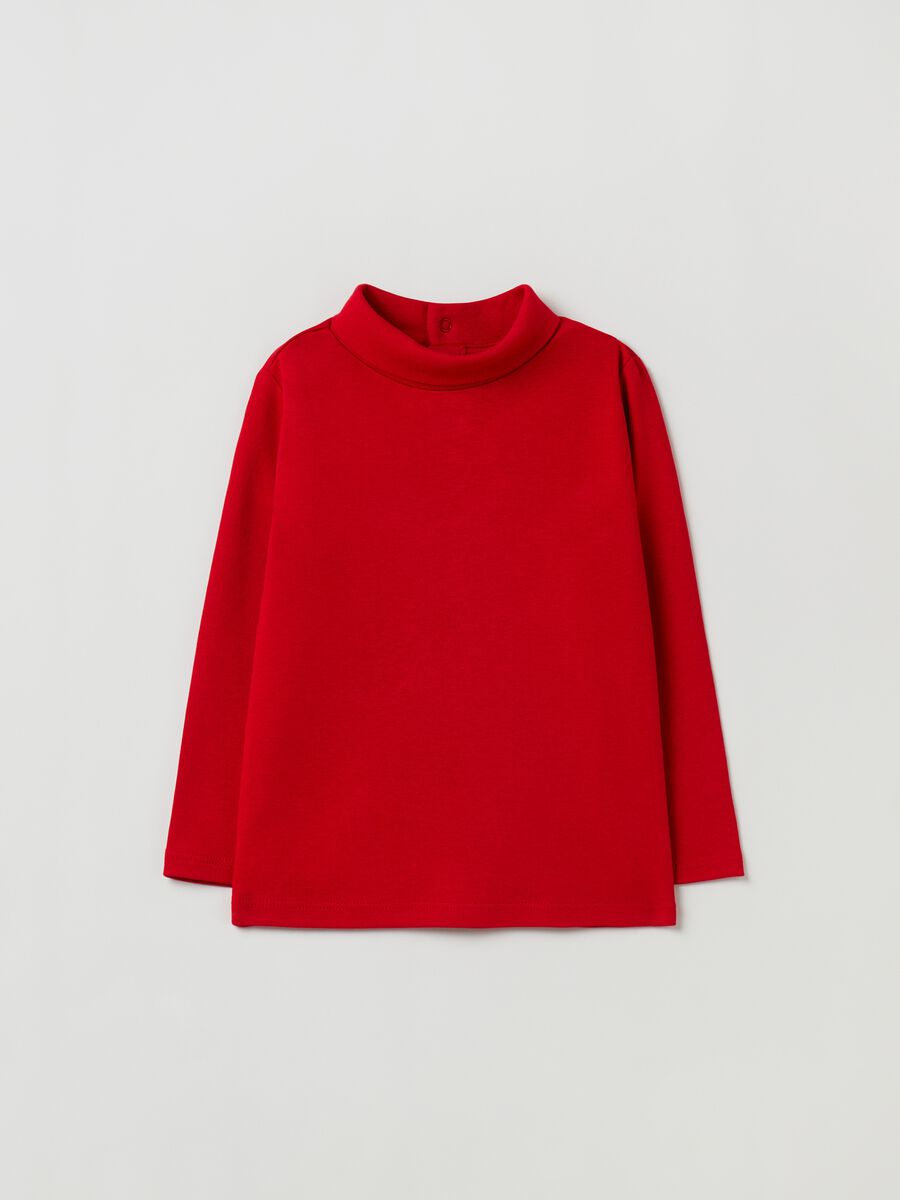 Long-sleeved T-shirt with high neck_0