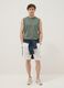 Green pure cotton tank top_1