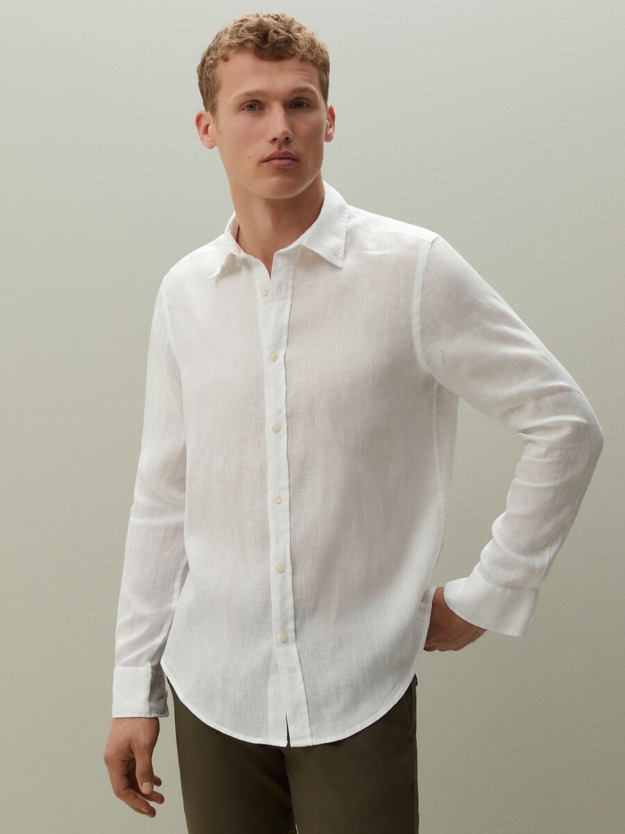 Regular-fit linen shirt_3