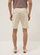 Beige stretch cotton chino shorts_2
