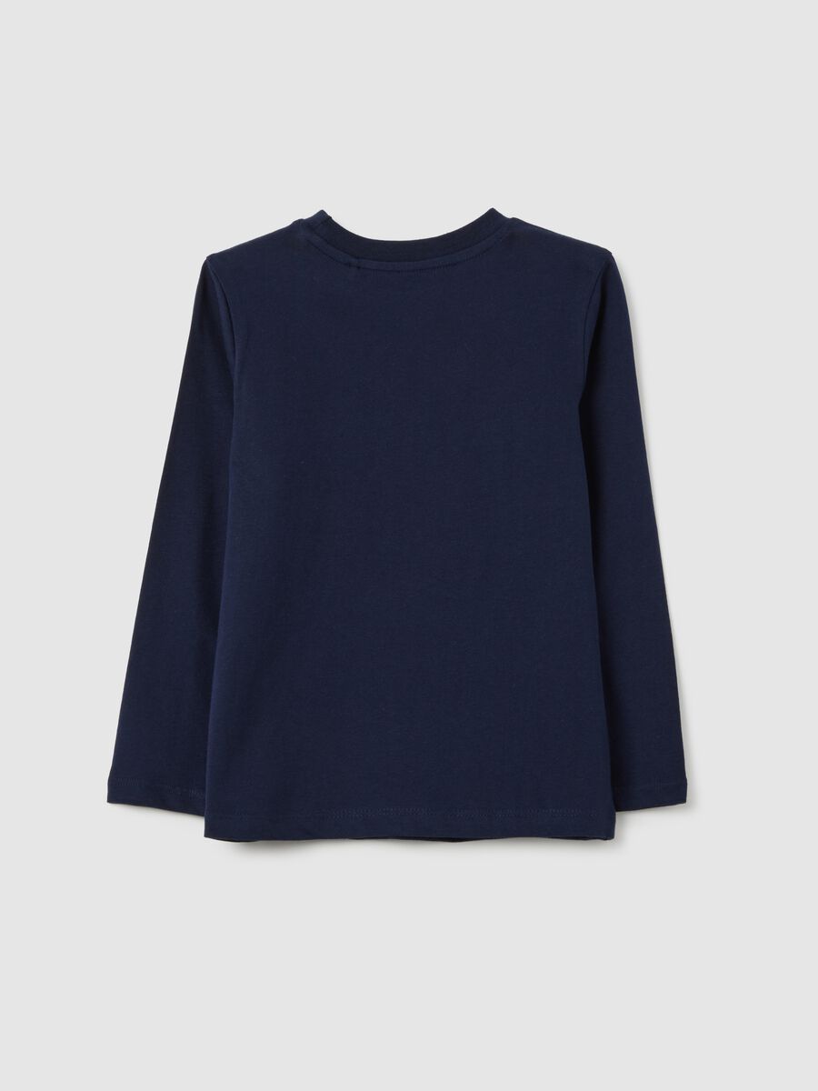Girls' pure cotton blue regular fit T-shirt with 'LOVE' print_1