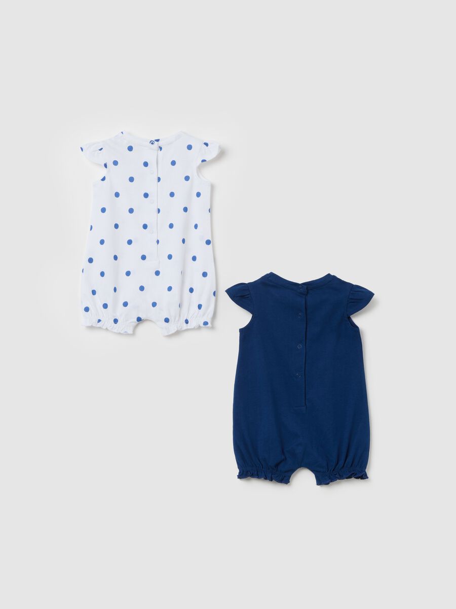 Multicoloured pure cotton baby girl bodysuit set_1