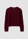 Red crew-neck pure cotton cable-knit jumper, regular fit_0