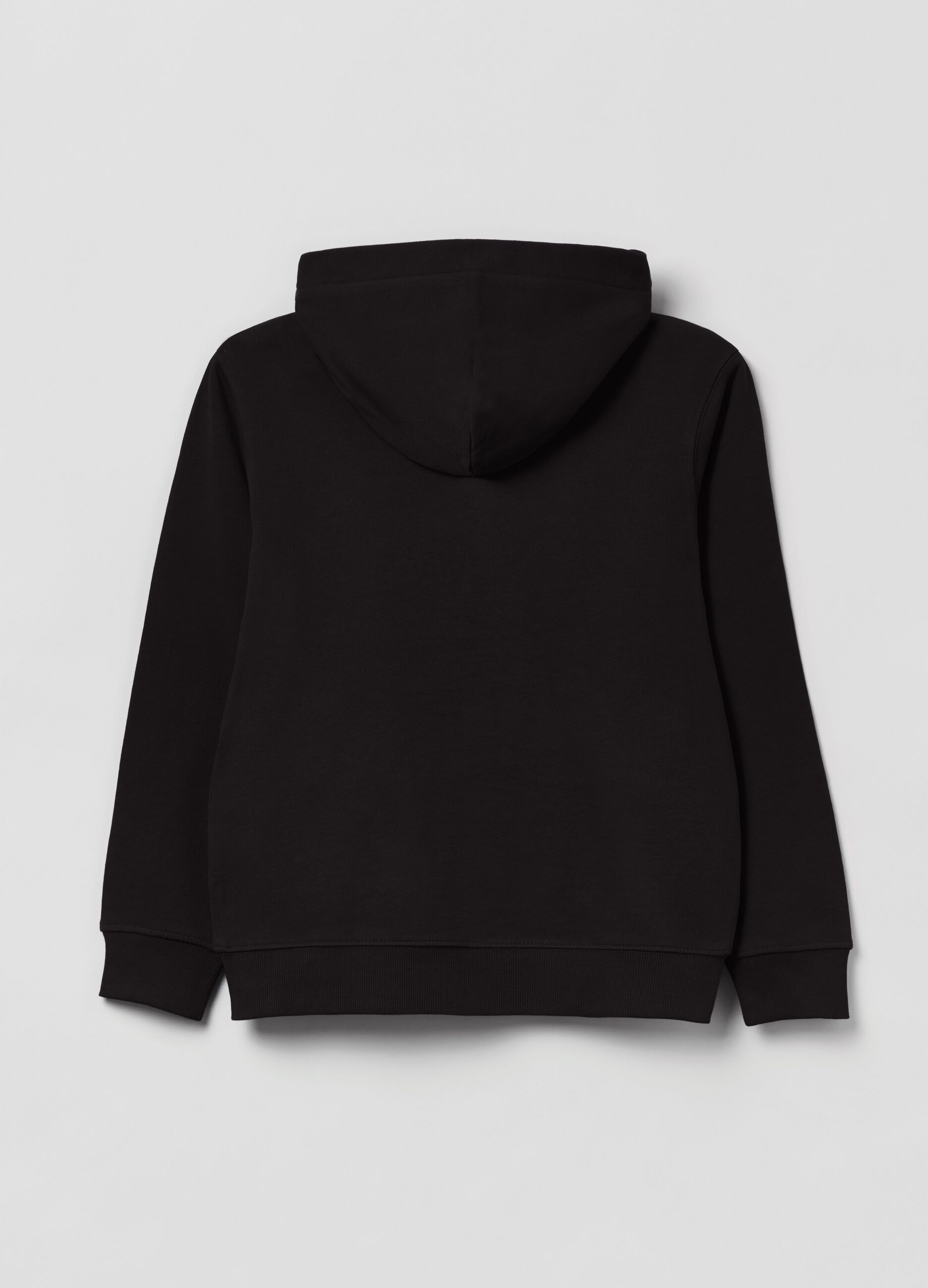 Full-zip in cotone con cappuccio_1