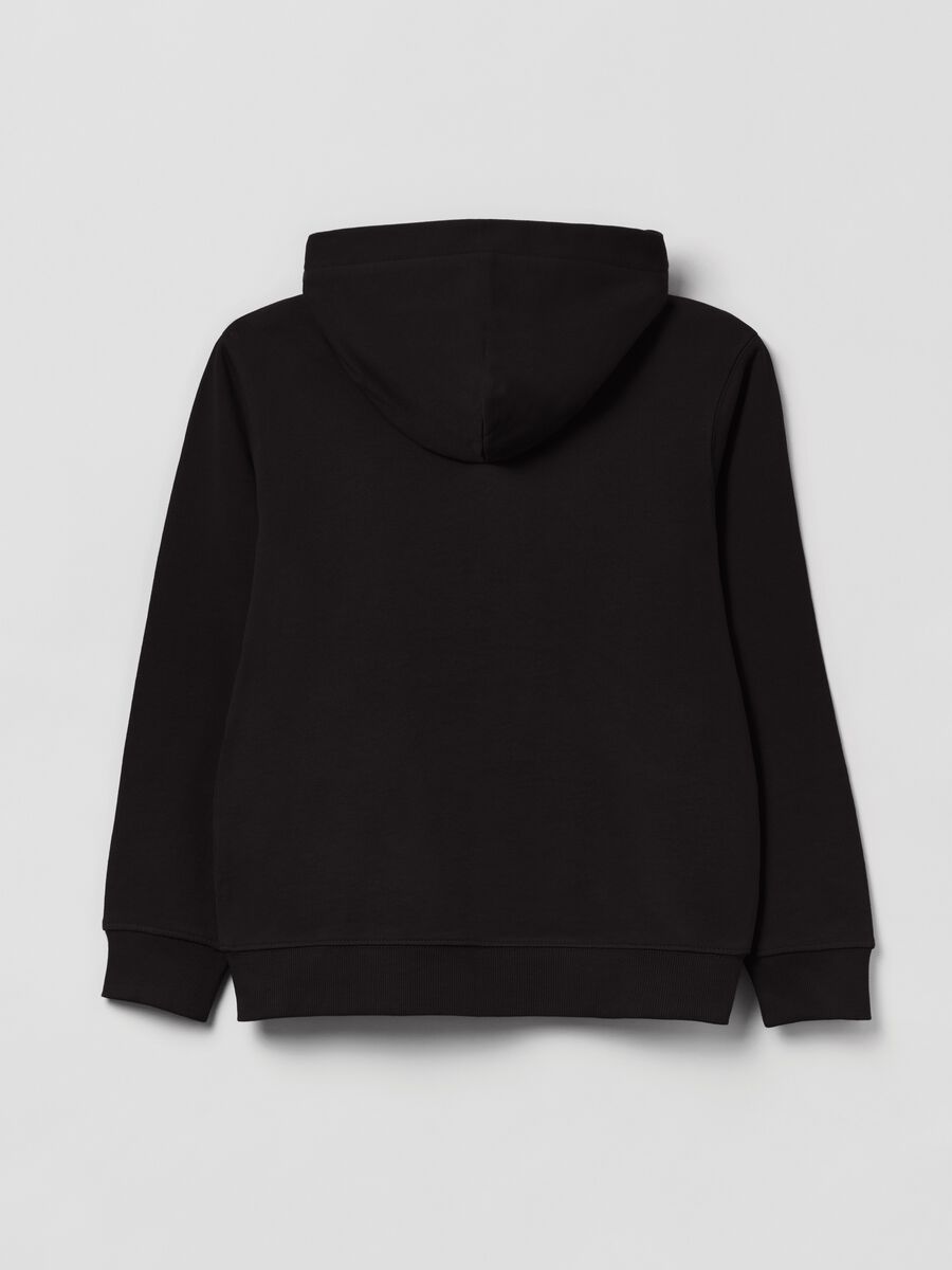 Full-zip in cotone con cappuccio_1