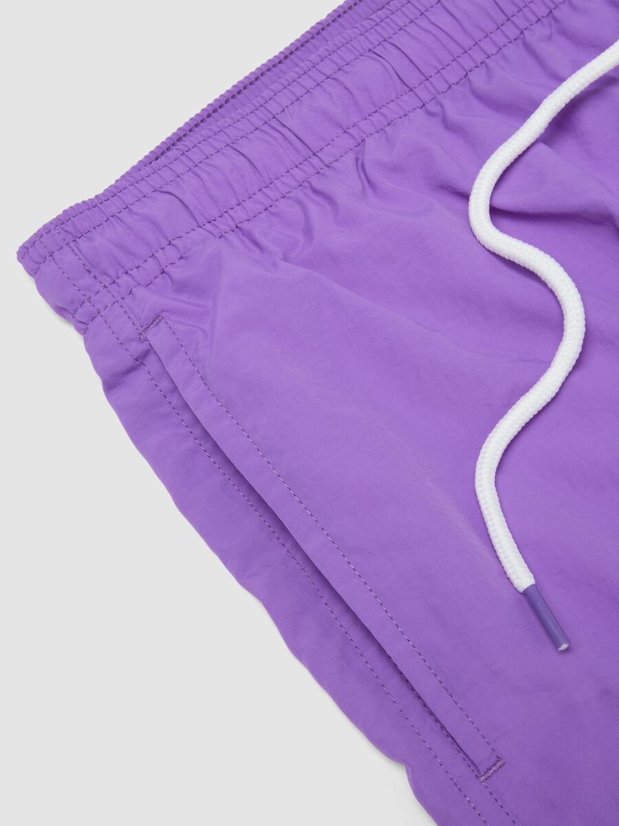 Purple swim shorts with elasticated waistband_5