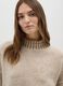 Beige sweater with high neck and contrasting edges_3