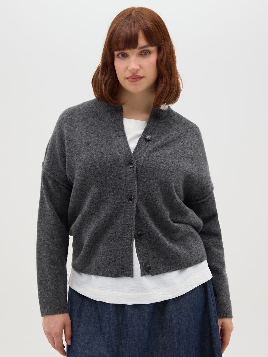 Grey cardigan with buttons_0