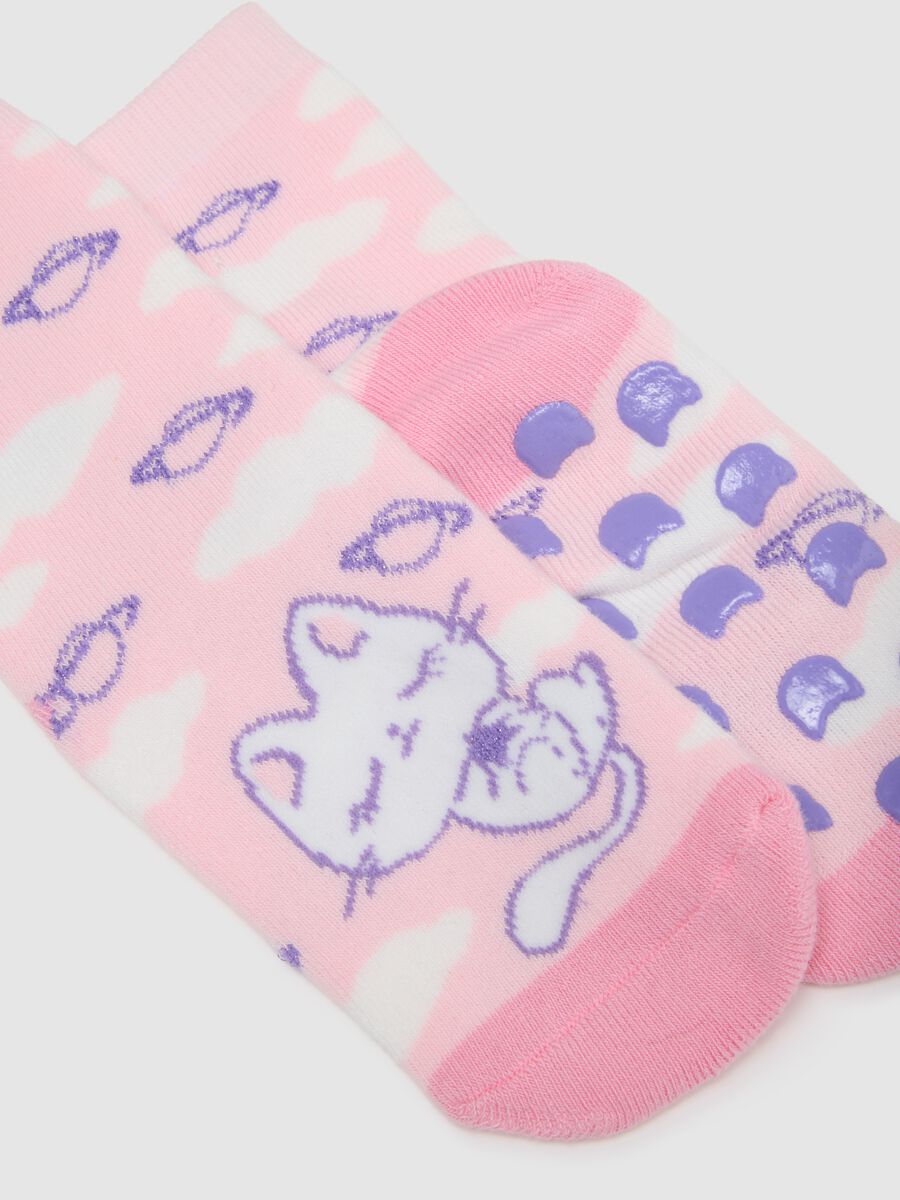 Pack of girl’s socks in multicoloured cotton blend_2