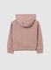 Girls' pink pure cotton hoodie with zip_3