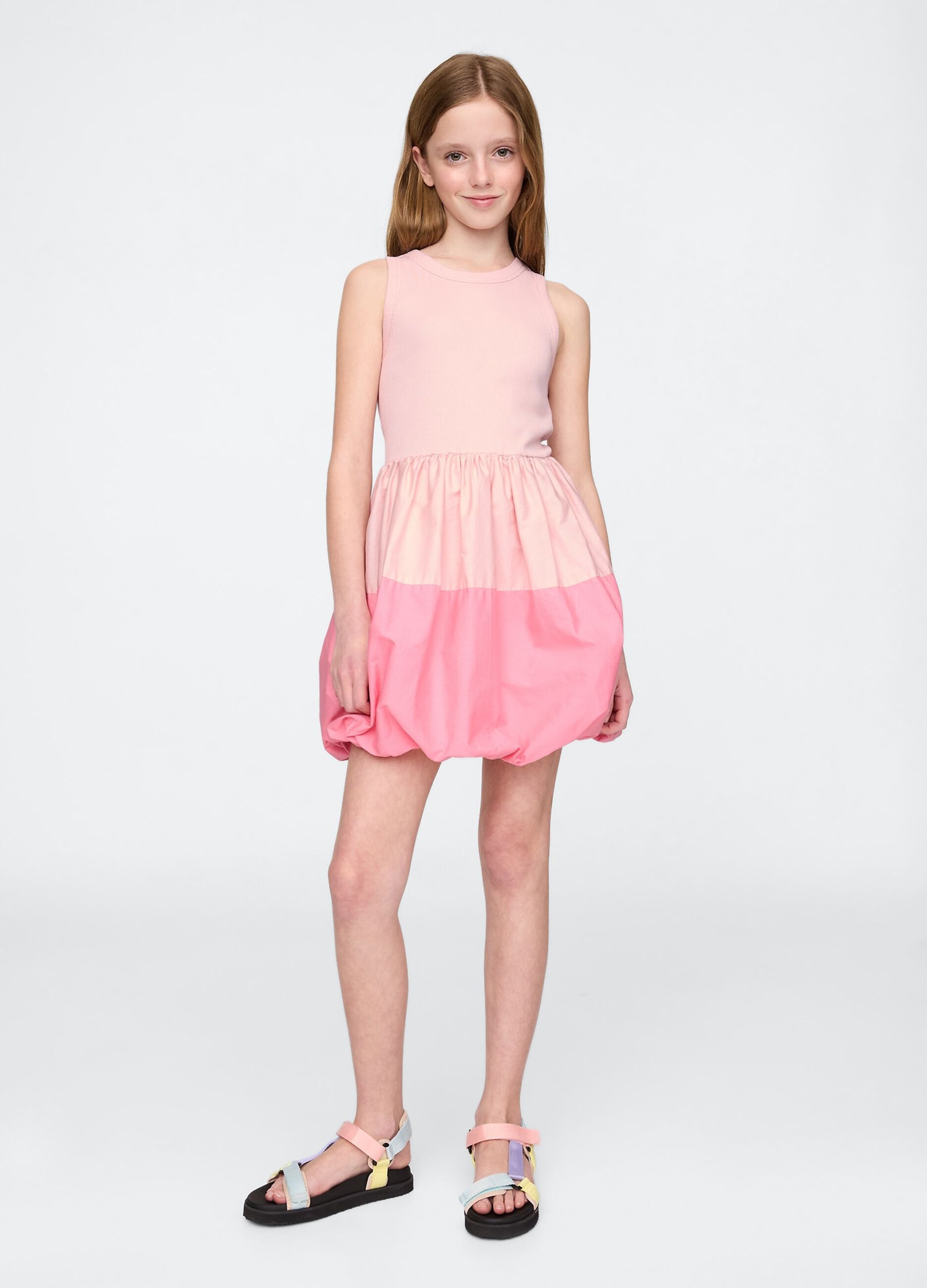 Sleeveless Pink Cotton Dress