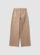 Beige denim wide-leg jeans in pure cotton_6
