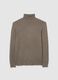 Beige regular fit turtleneck_4