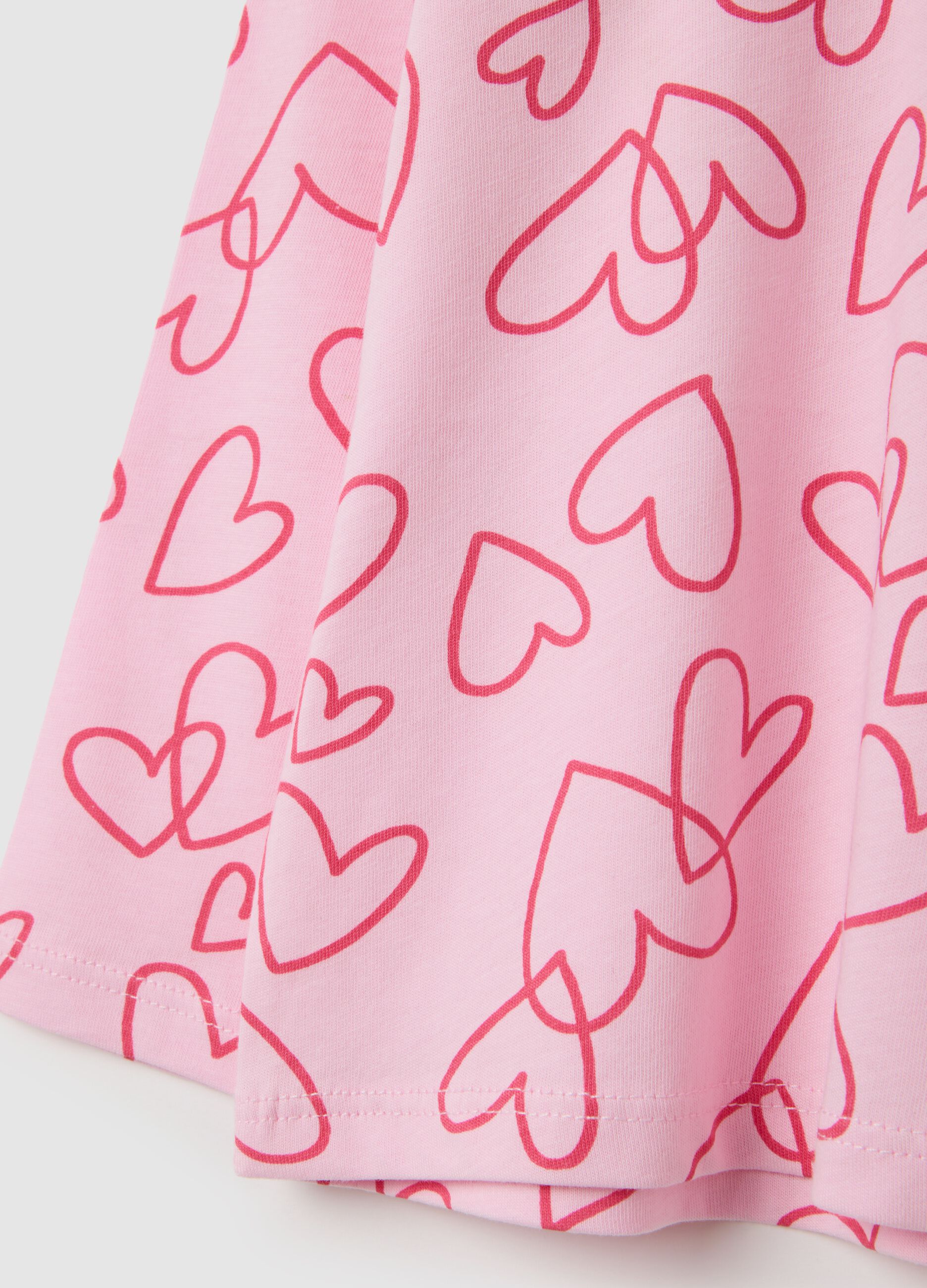 Girls' pink pure cotton long sleeve top - regular fit