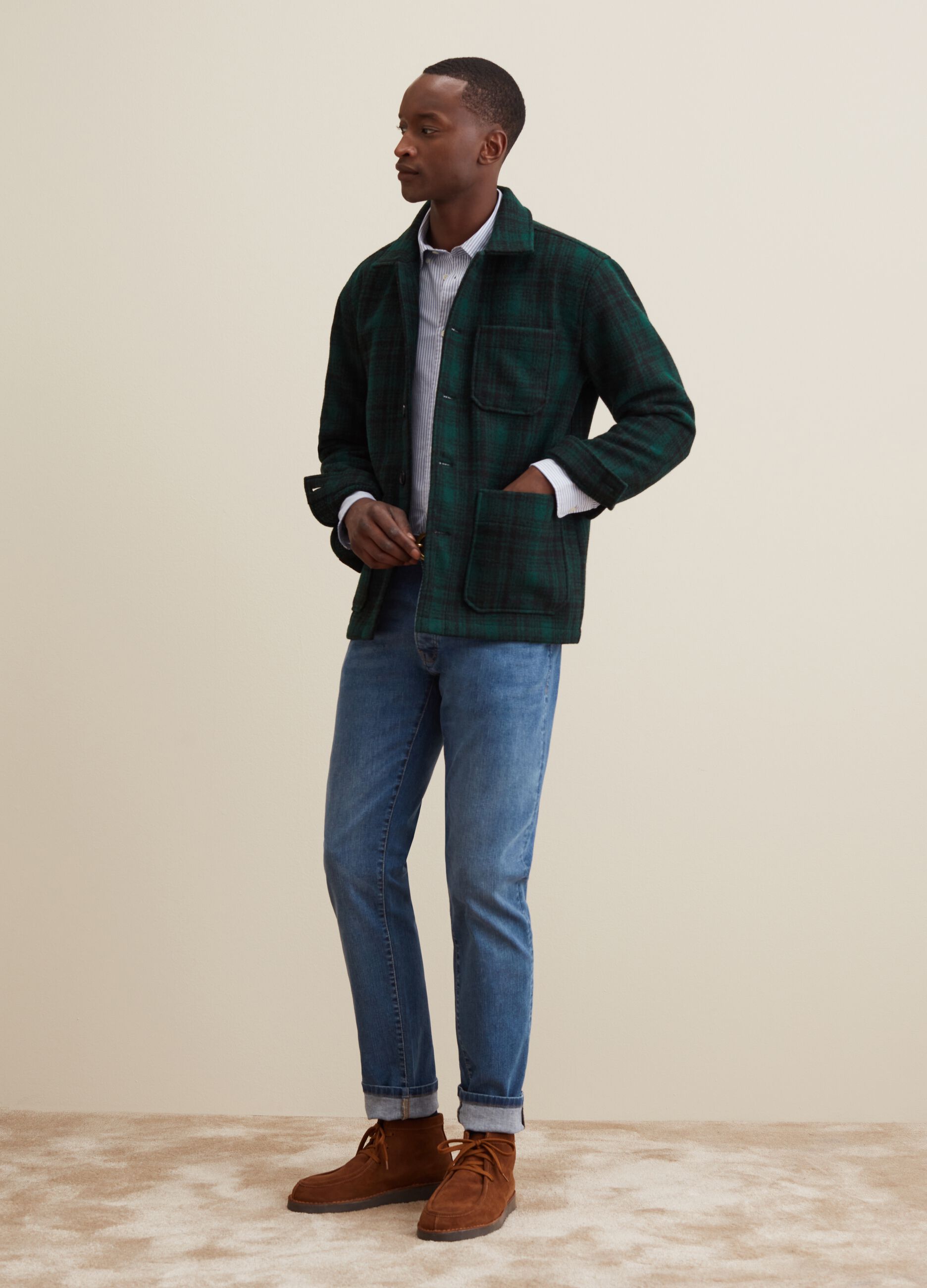 Shacket in panno fantasia check_0