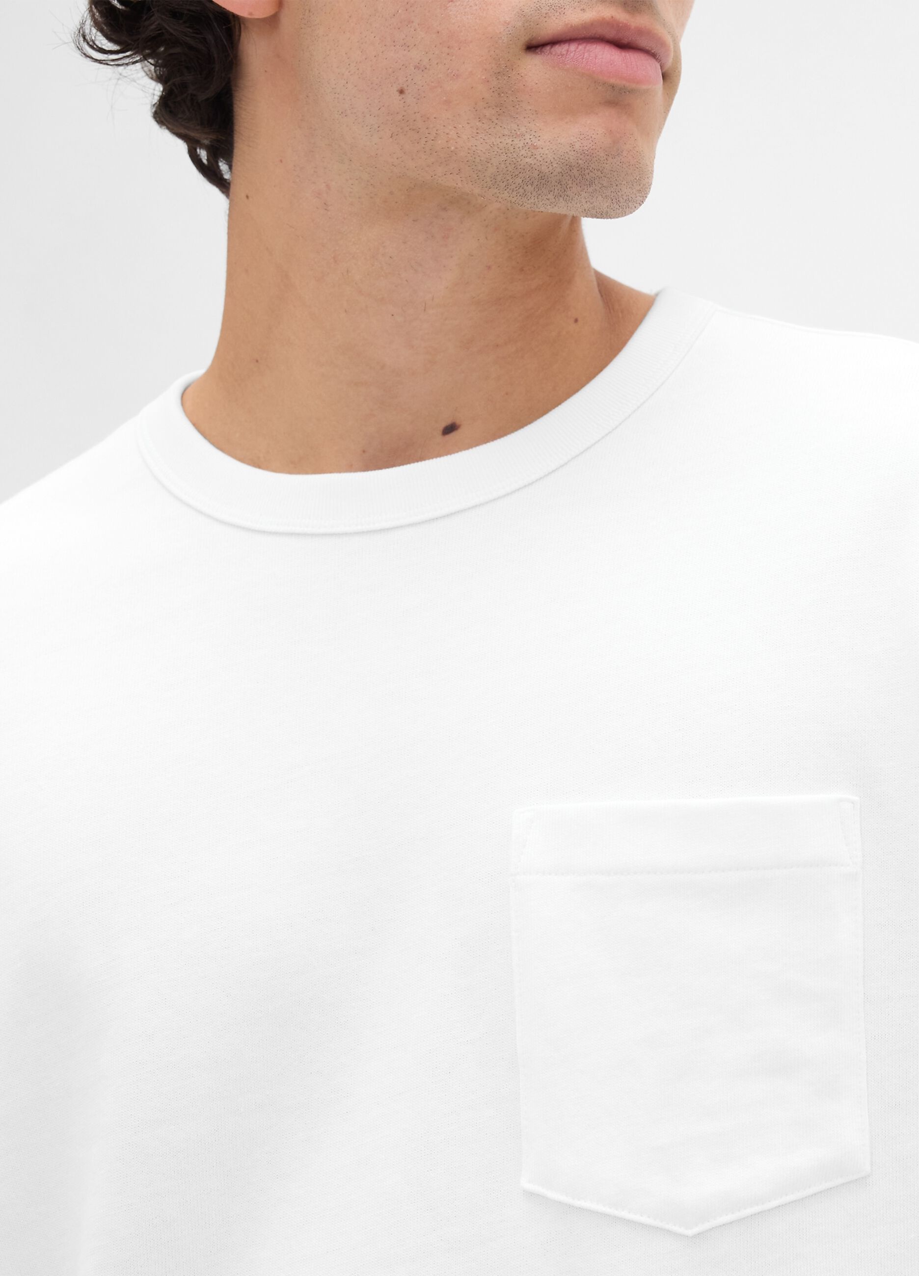 White Cotton Long Sleeve Top