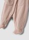 Pink organic cotton-blend sleepsuit with built-in feet_3