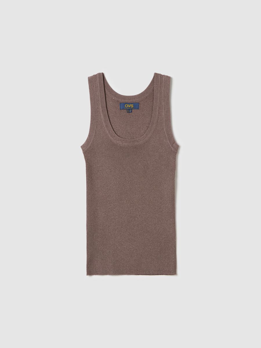 Ribbed lurex tank top_4