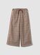 Girls&rsquo; multicolour stretch viscose checked culotte trousers_0