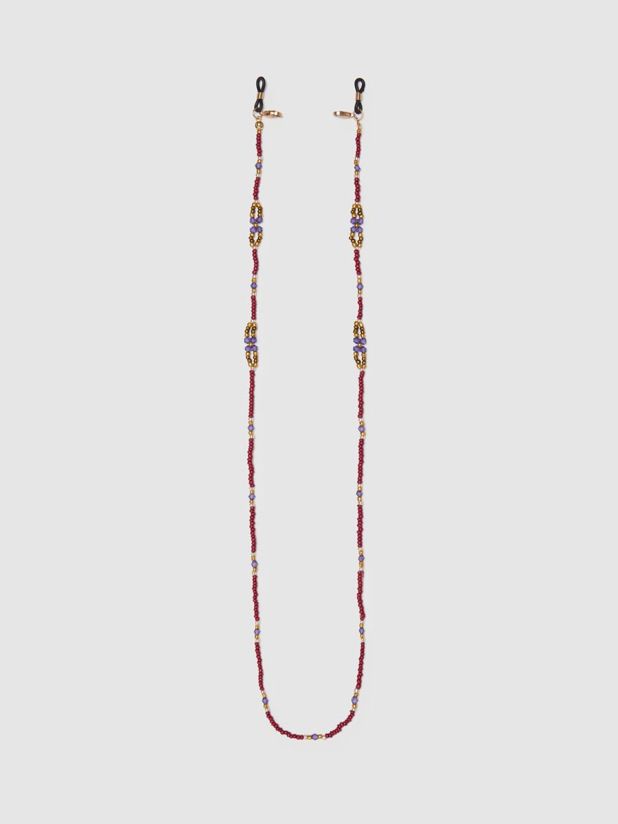 Glasses chain with multicoloured beads_0