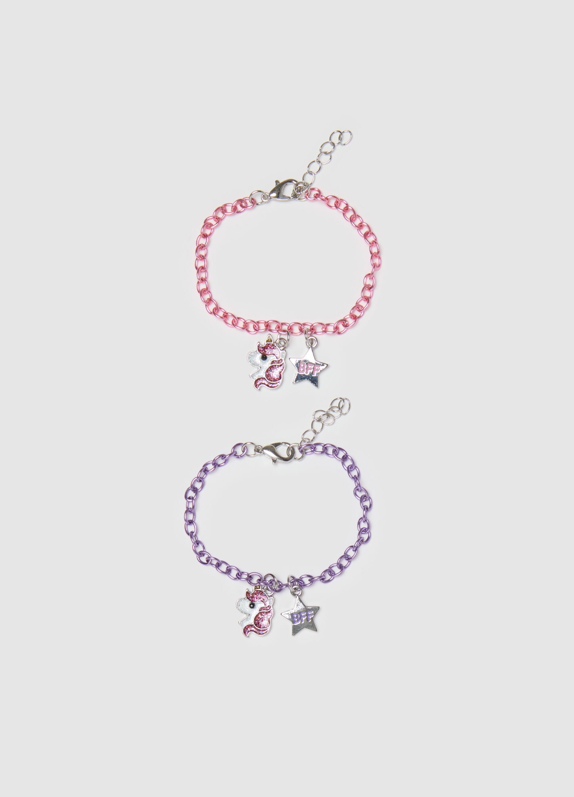 Unicorn and Star Charm Bracelets for Girls