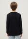 Boys' pure cotton black regular fit t-shirt with print_1