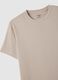 Beige pure cotton regular fit t-shirt_5
