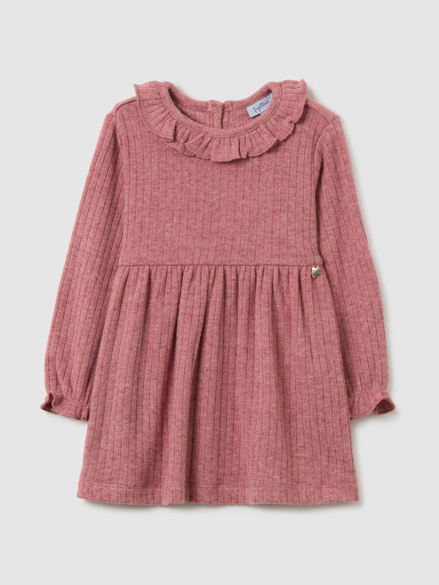 Pink regular fit dress for baby girl_0