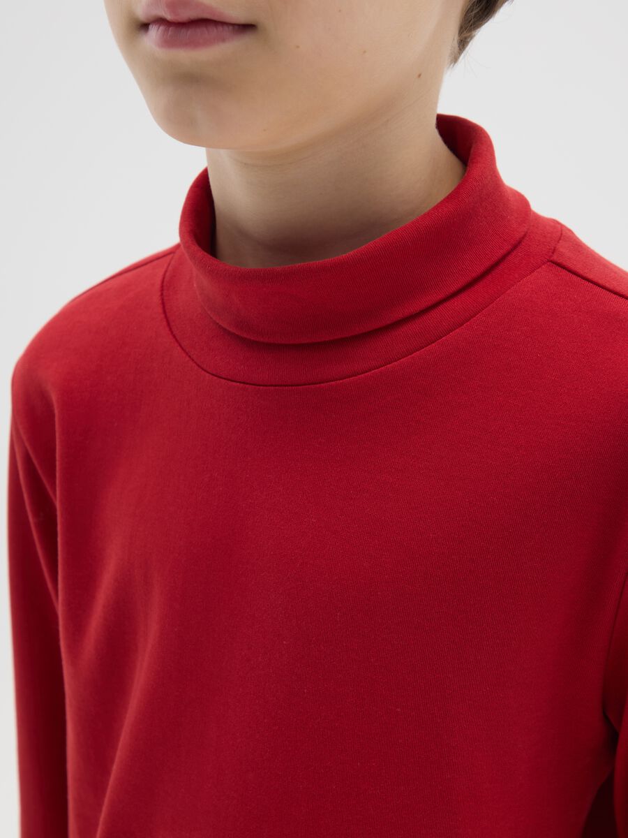 Boy's red pure cotton jumper regular fit_2