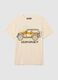 Beige pure cotton regular fit T-shirt_4