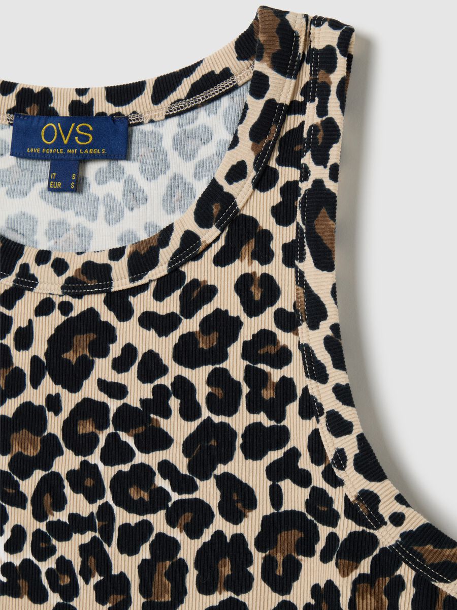 Stretch Leopard Print Tank Top Ovs_5
