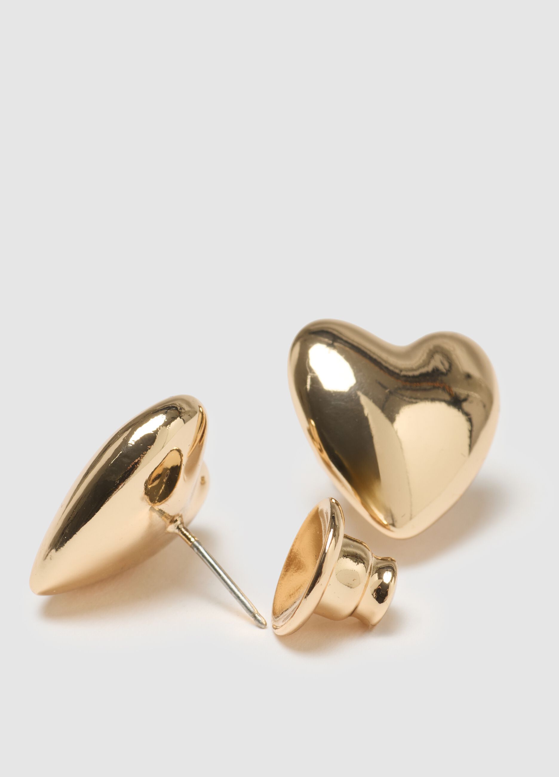 Golden Heart-Shaped Earrings