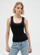 Women's Black Viscose Blend Top Regular Fit_1
