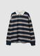 Blue striped pure cotton rugby polo with classic collar_4